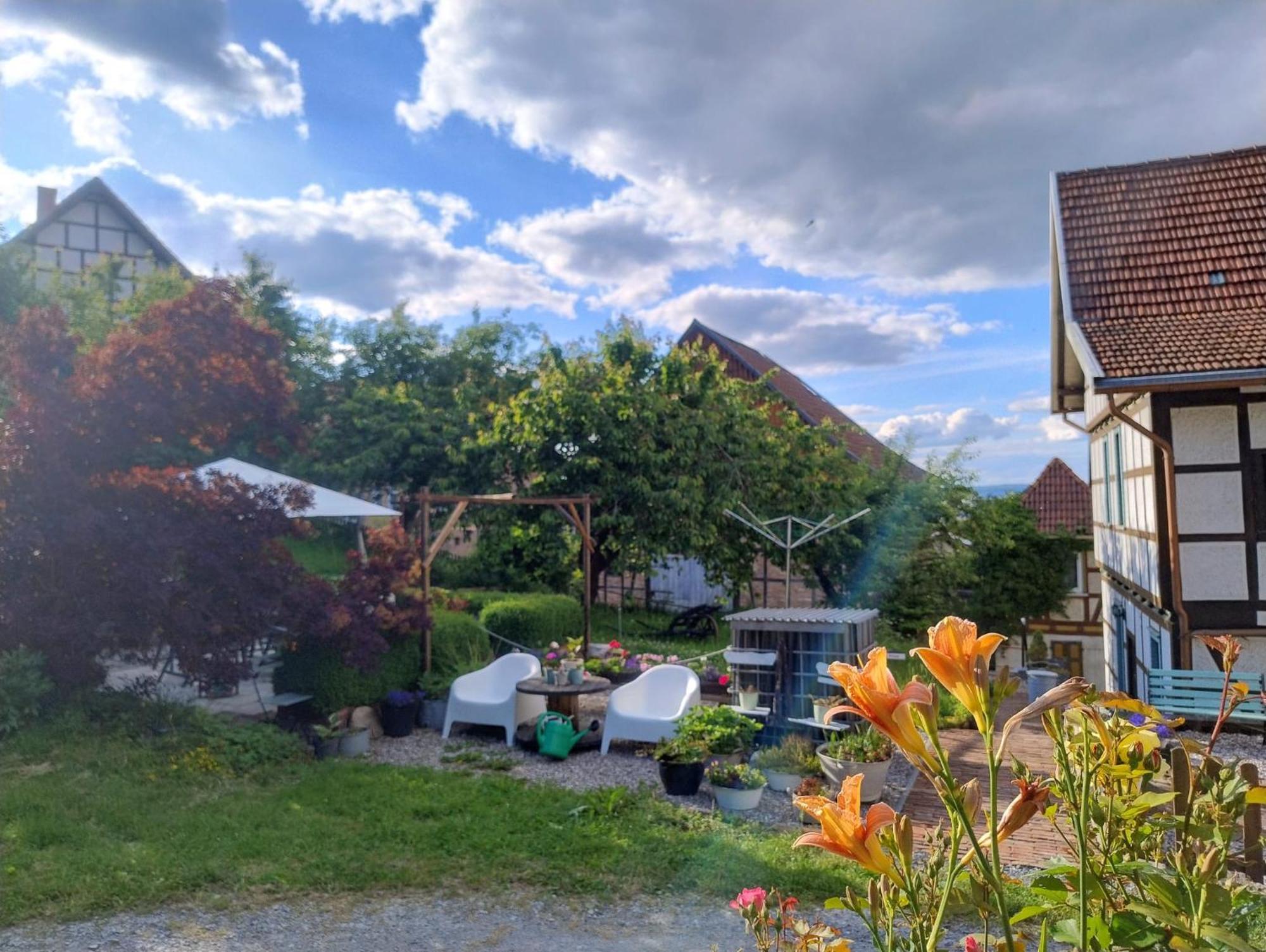 Minicamping Und B&B Apartment Hintergarten Niederorschel Exterior foto
